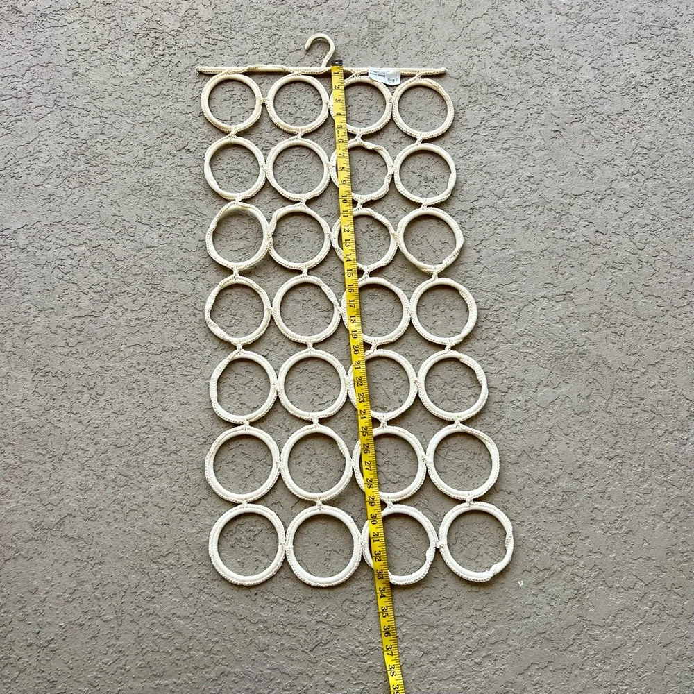Ikea Komplement Ivory Macrame Scarf Tie Belt Hanger Holder Organizer 28 Circles
